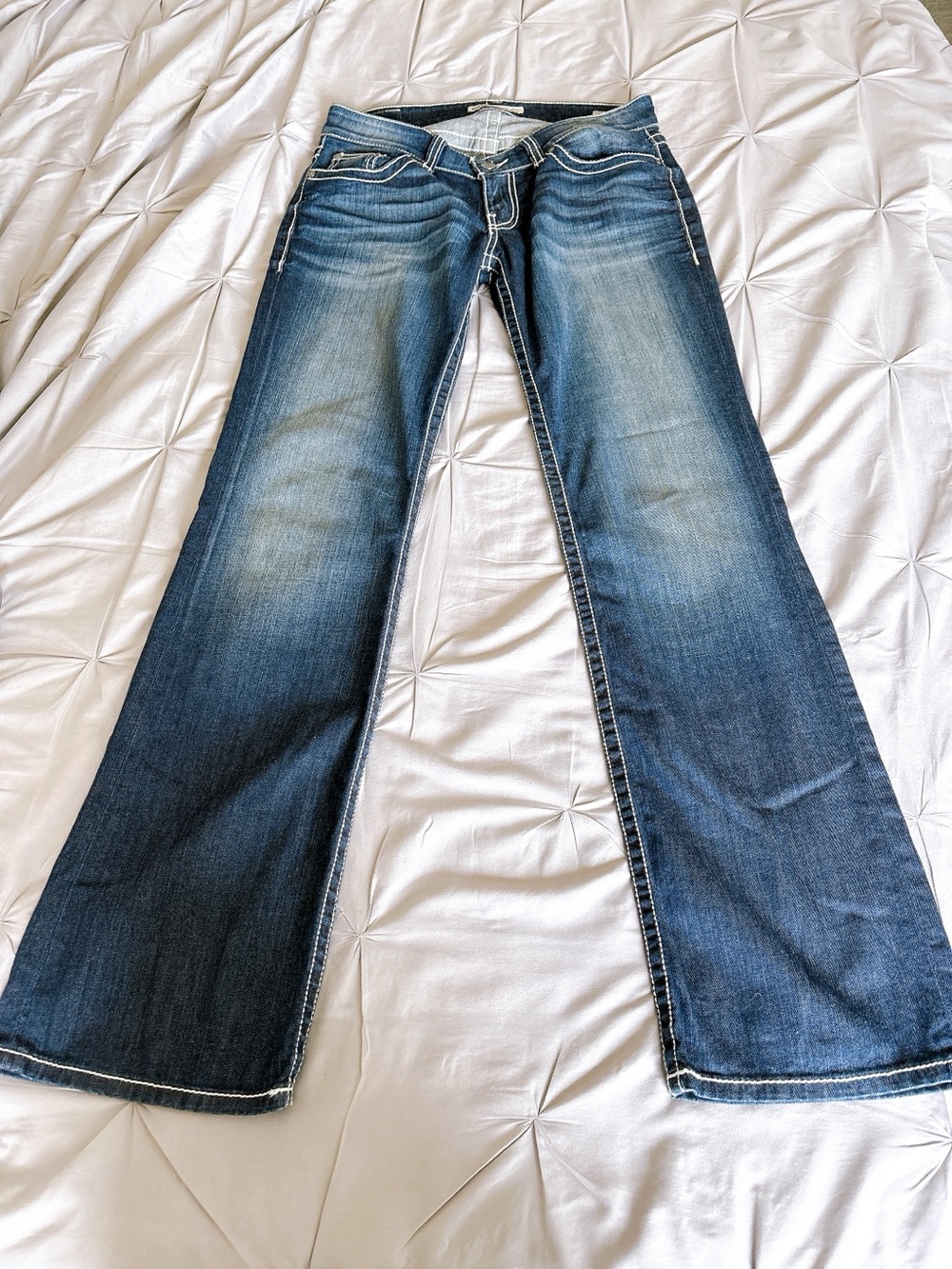 BKE Stella Bootcut Jeans Womens 28L Medium Wash Stretch Flare Denim 28x33.5 - Picture 3 of 16
